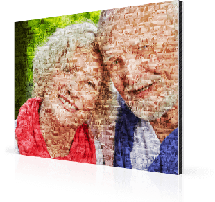 foto mosaico stampato su alluminio_esempio nonni
