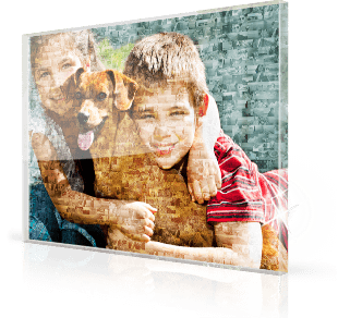 foto mosaico stampato su plexiglass_esempio bambini