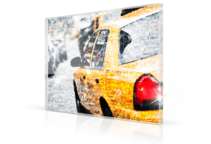 foto mosaico stampato su plexiglass_esempio taxi