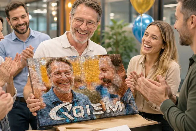 esempio mosaico foto saludo