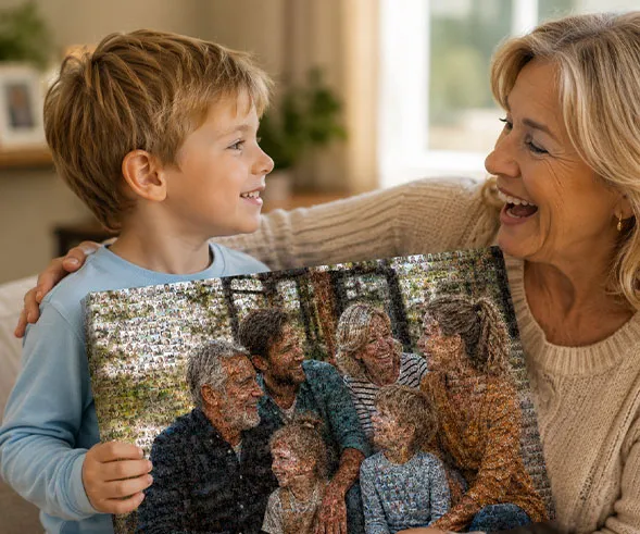foto mosaico esempio compleanno 60