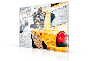 foto mosaico stampato su plexiglass_esempio taxi