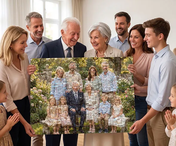 fotomosaico regalo nozze d oro